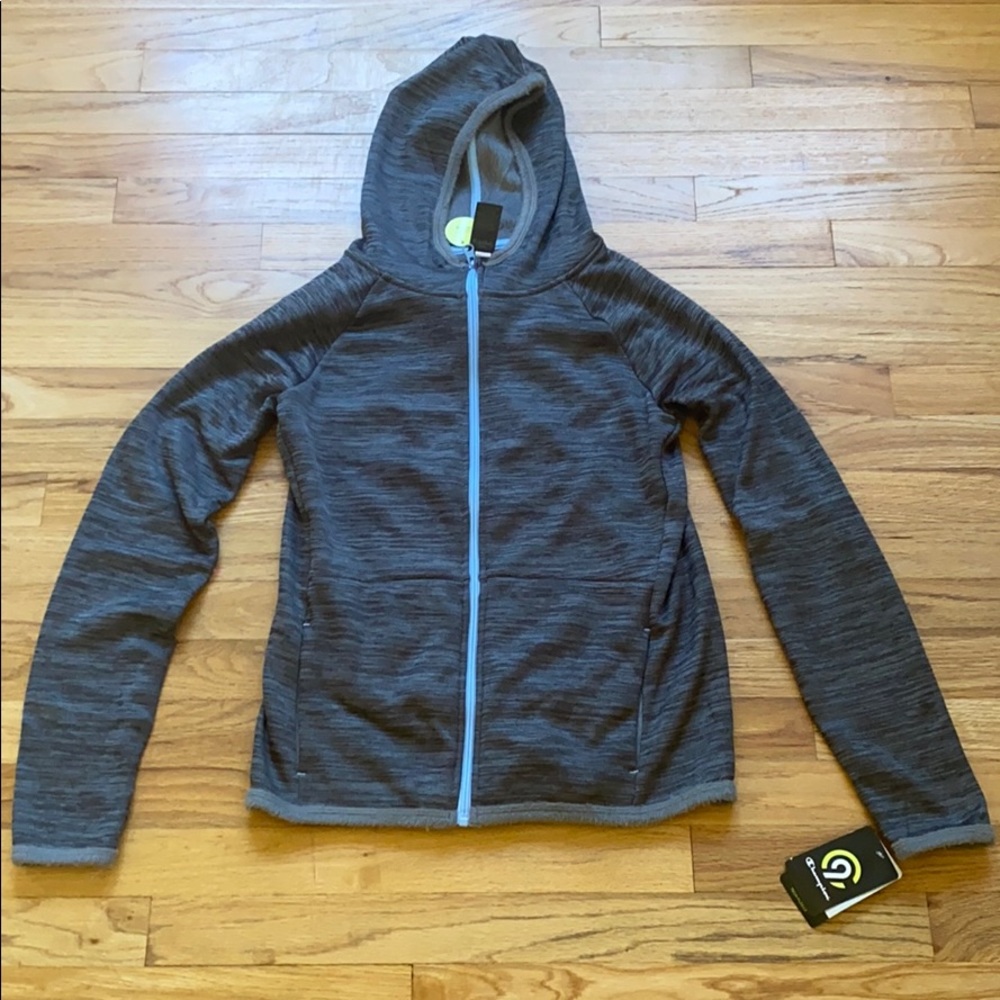 This is a girls grey sweatshirt.